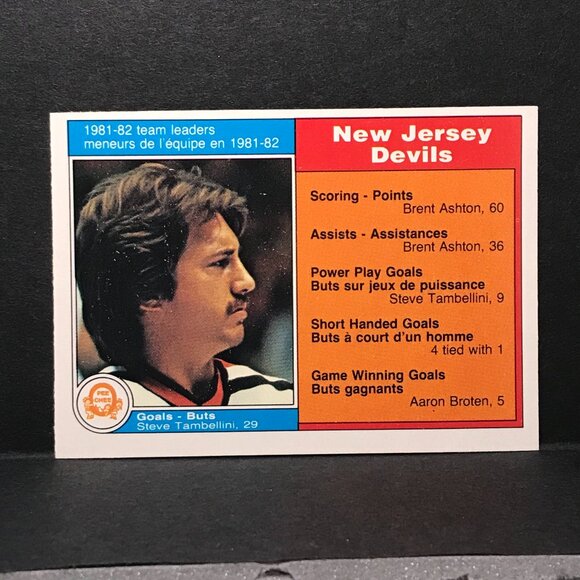 1982-83 OPC Hockey New Jersey Devils Card #134, Steve Tambellini - Picture 1 of 2